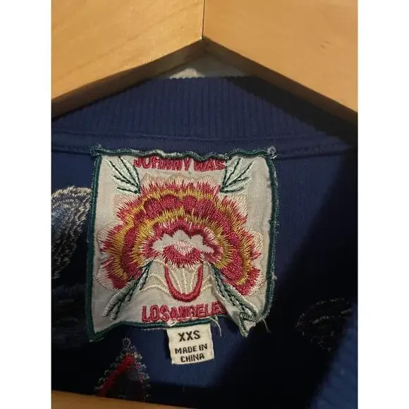 Johnny Was Gracey Crew Neck Swing Dress Womens XXS Embroidered Floral Butterfly - Picture 5 of 10